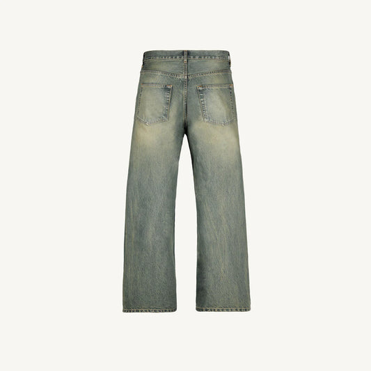 Faded Burn light Blue Loose Fit Jeans