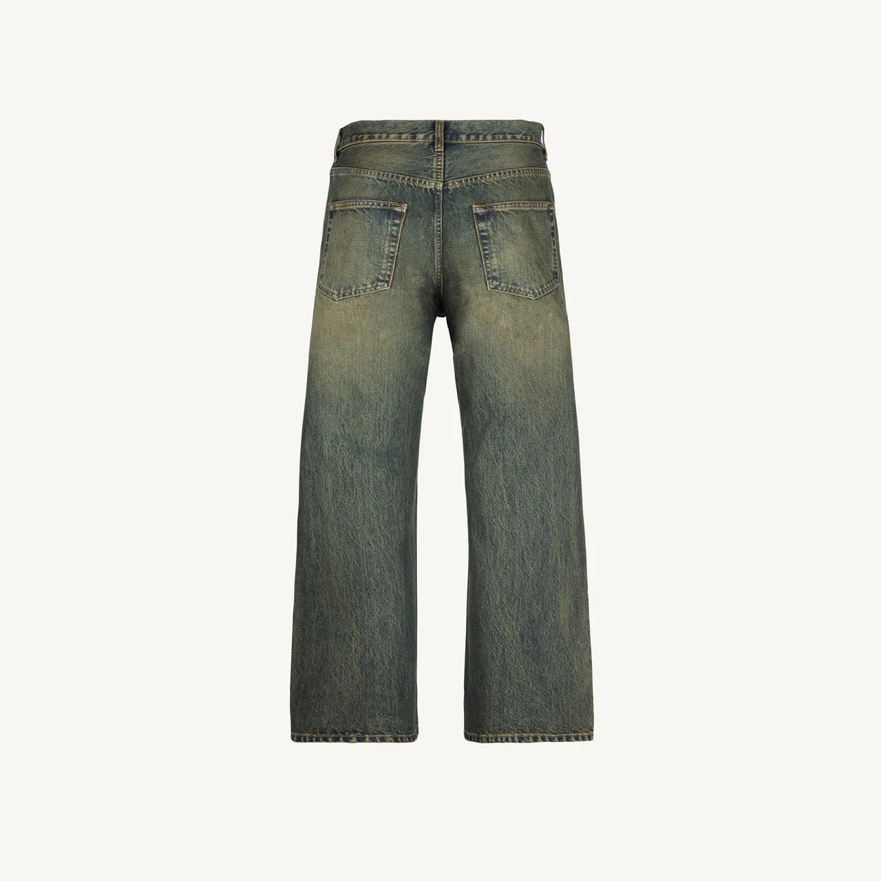 Faded Burn Storm Blue Loose Fit Jeans