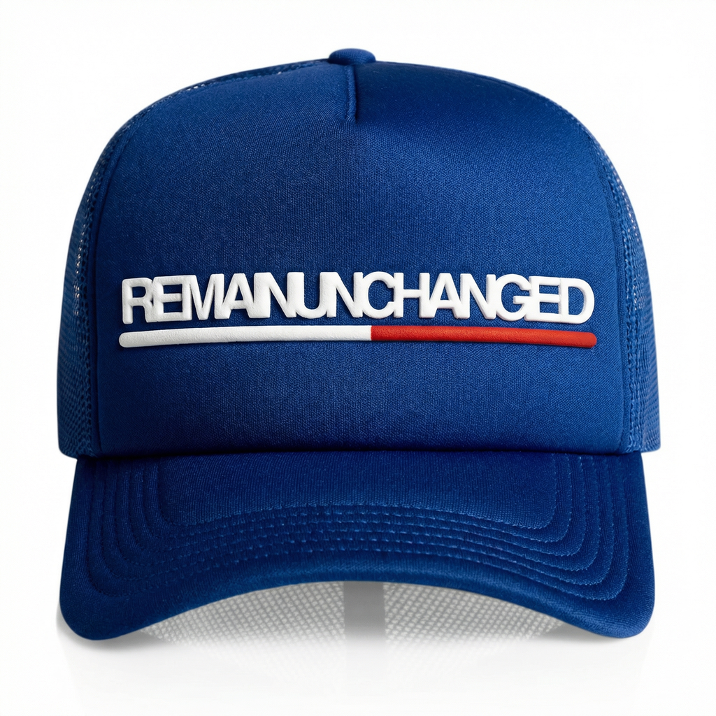 Remain Unchanged Trucker Hat — Royal Blue | Drop 001